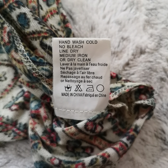 Anthropologie TINY Silk Caped Mosaic Layered Scarf Top Blouse ~ Small - Picture 15 of 17